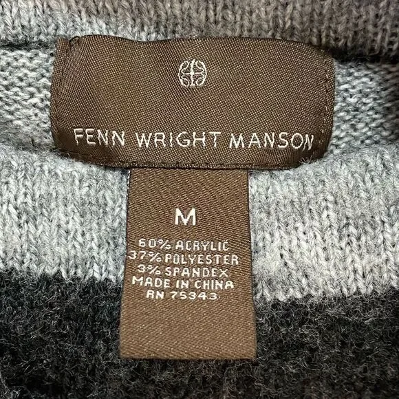 Fenn Wright Manson short sleeve grey striped turtleneck sweater with pockets - Picture 7 of 11